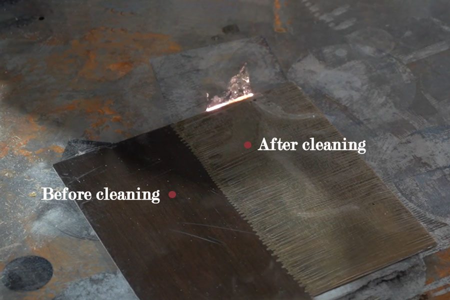 Сравнение до и после лазерной чистки